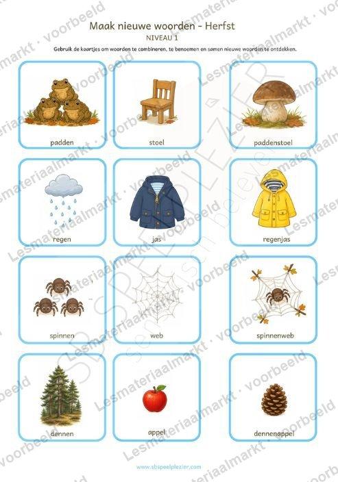 Preview 1 van Maak Nieuwe Woorden - Herfst