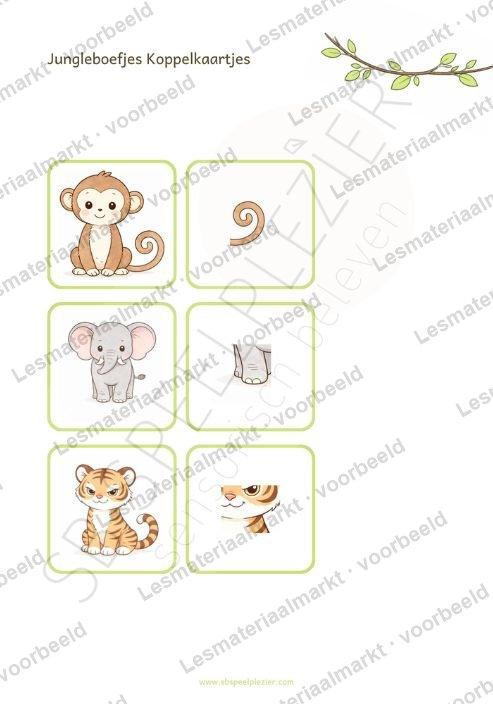 Preview 1 van Jungleboefjes Koppelkaartjes