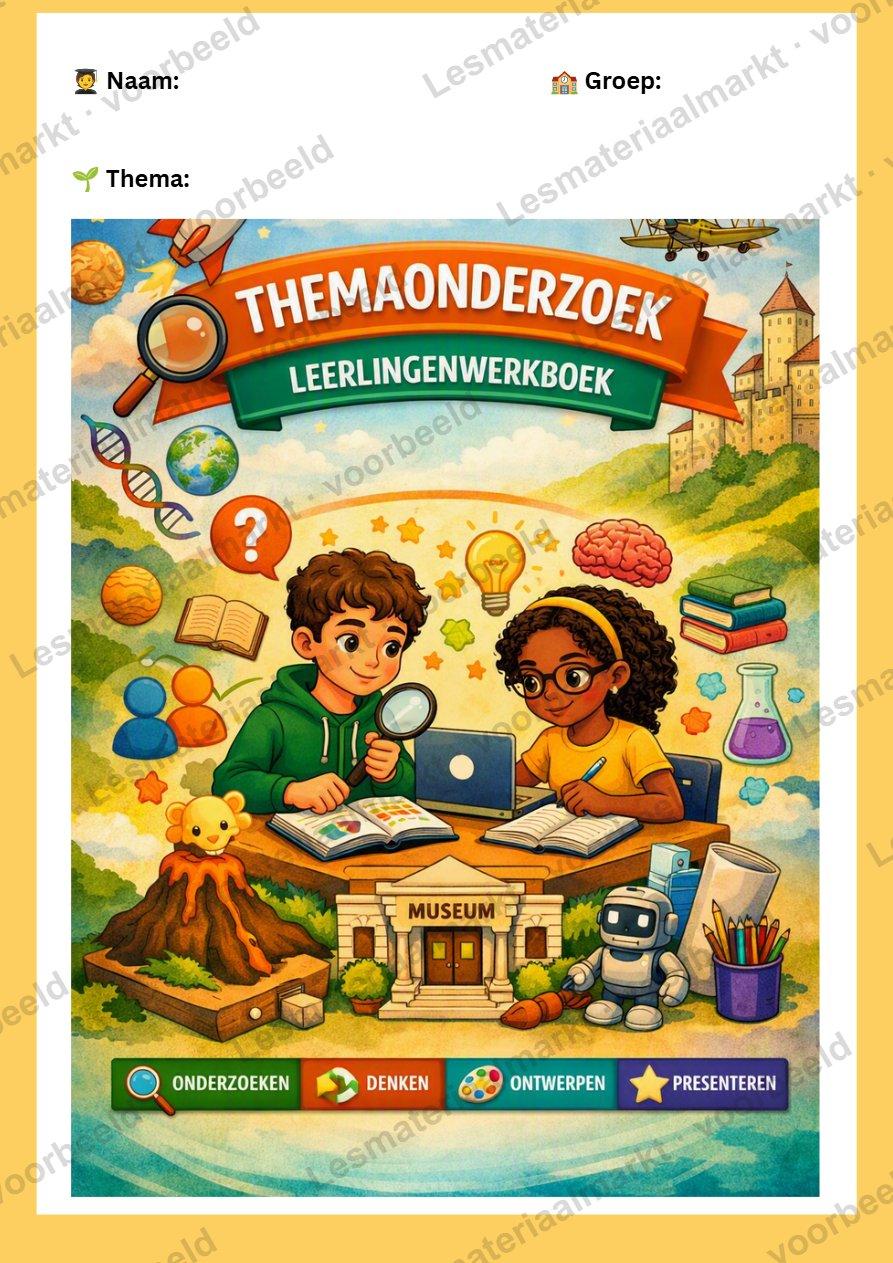 Preview 1 van Thema onderzoek planning werkboek