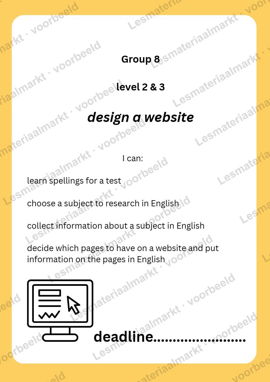 Preview van English- Group 8  - Project -  Design A Website