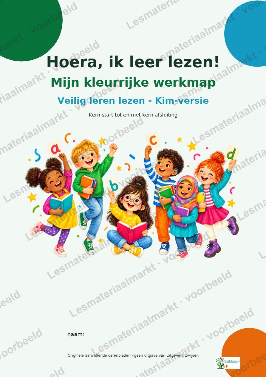 Preview 1 van Complete, kleurrijke werkmap Veilig leren lezen – Kim-versie | Groep 3