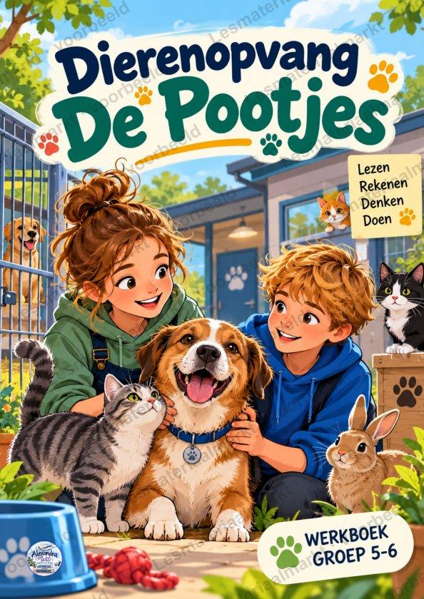 Preview van Begrijpend Lezen & Rekenen - Dierenopvang 'De Pootjes' (Groep 5-6)