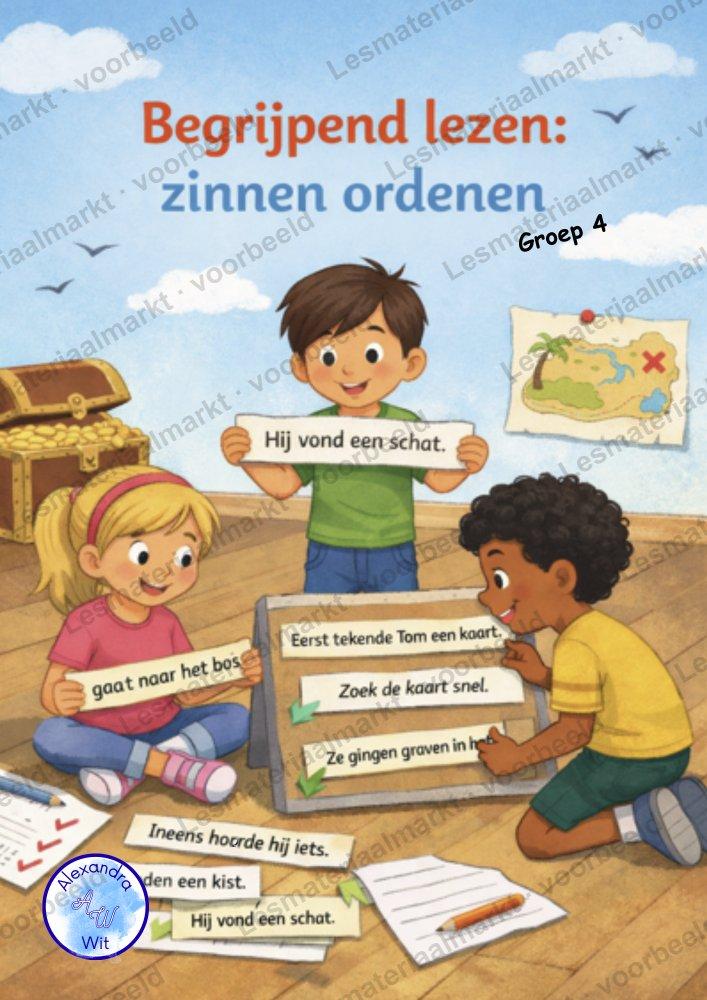 Preview 1 van Begrijpend Lezen - Zinnen Ordenen (Groep 4)
