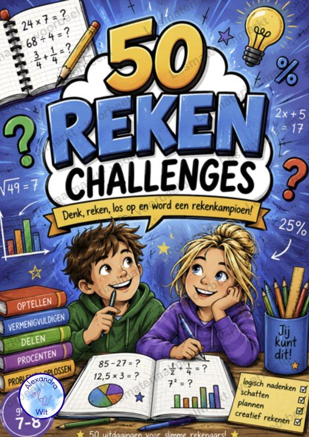 Preview van 50 Reken Challenges (Groep 7-8)