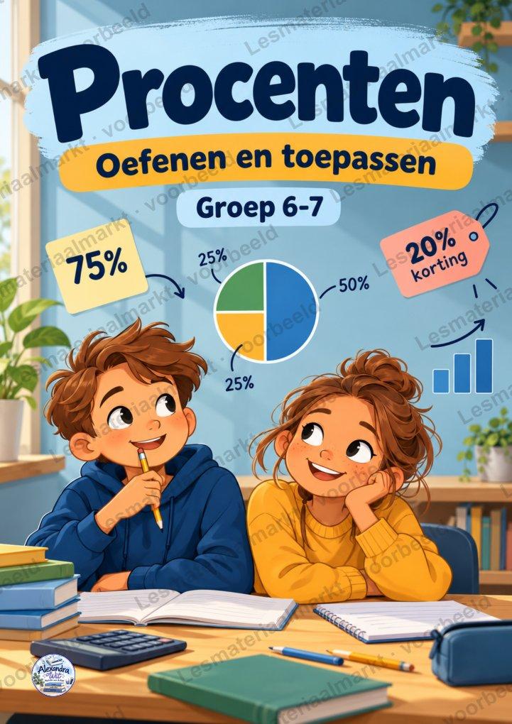 Preview 1 van Procenten - Oefenen En Toepassen (Groep 6-7)